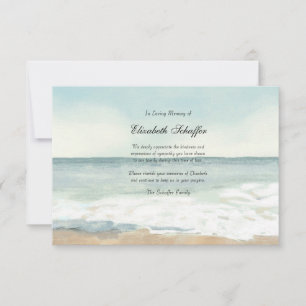 Beach Funeral Thank You Card