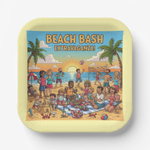Beach Gathering Paper Plate