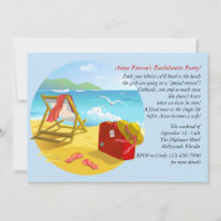 Beach Get-Away Bachelorette Party Invitation