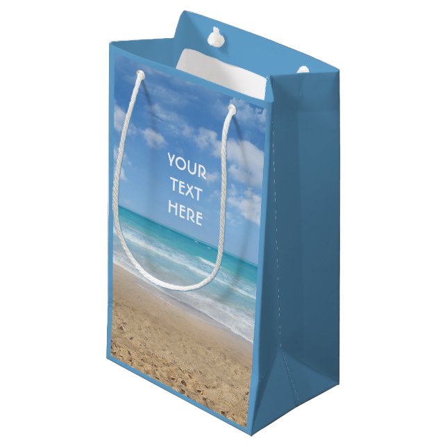 Beach Gift Bag with (or without) your Text (Front Angled)