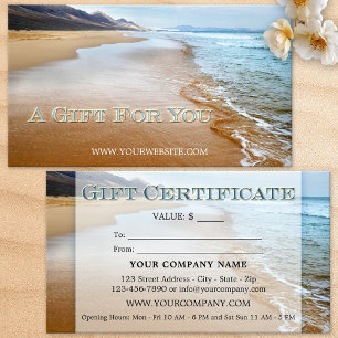 Beach Gift Certificate