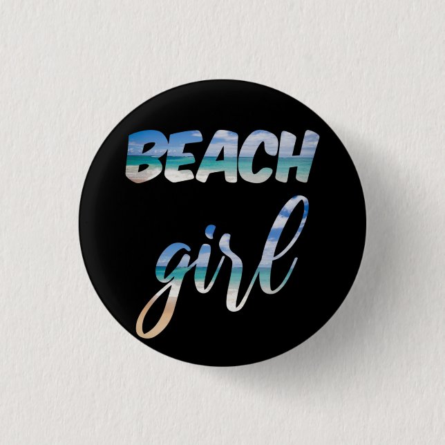 Beach Girl 3 Cm Round Badge (Front)