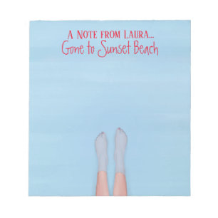 Beach Girl Personalised Cool Lake Ocean Cabin Notepad