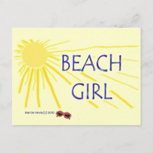 Beach Girl - Sun - Postcard