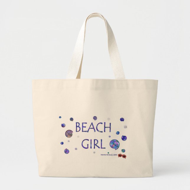 Beach Girl - Swirls - Tote Bag (Front)