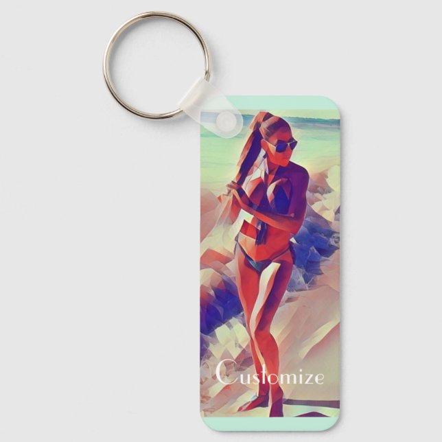 Beach Girl Thunder_Cove Key Ring (Front)