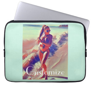 Beach Girl Thunder_Cove Laptop Sleeve