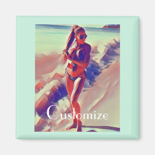 Beach Girl Thunder_Cove Magnet