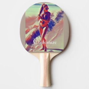 Beach Girl Thunder_Cove Ping Pong Paddle