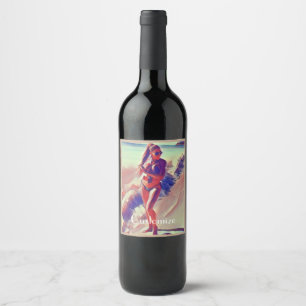 Beach Girl Thunder_Cove Wine Label