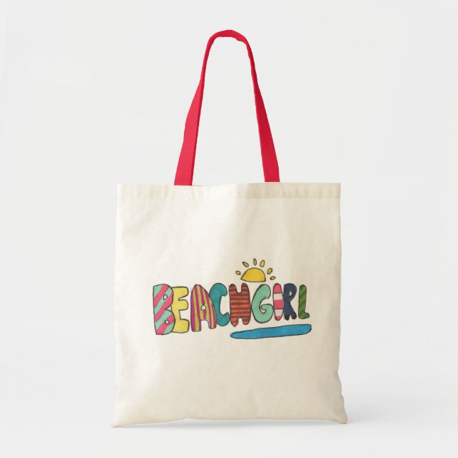 Beach Girl Tote Bag (Front)