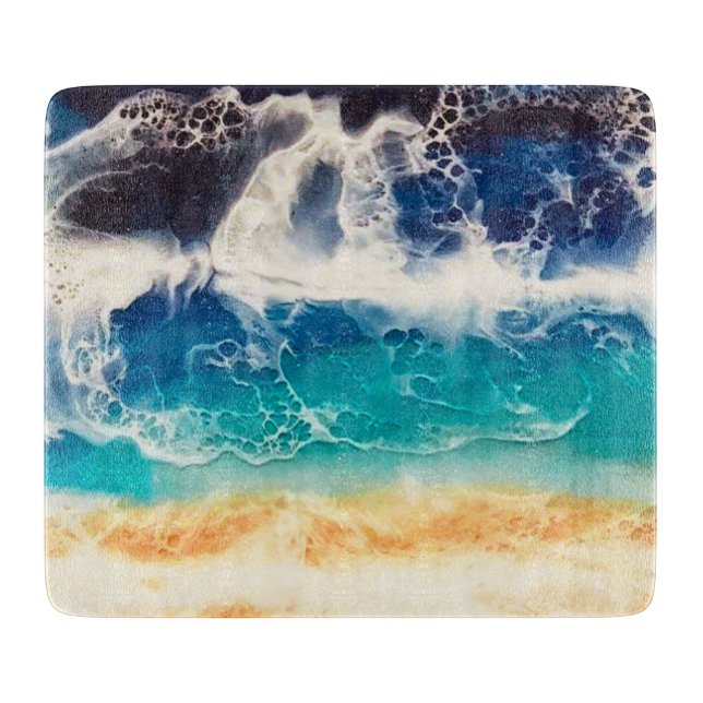 Beach Glass Cutting Board (Front)