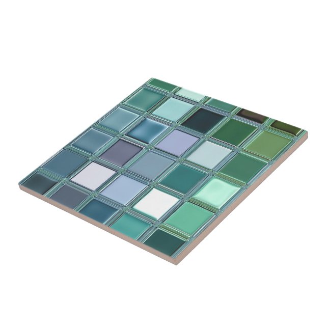 Beach Glass Mosaic Tile Art (Side)