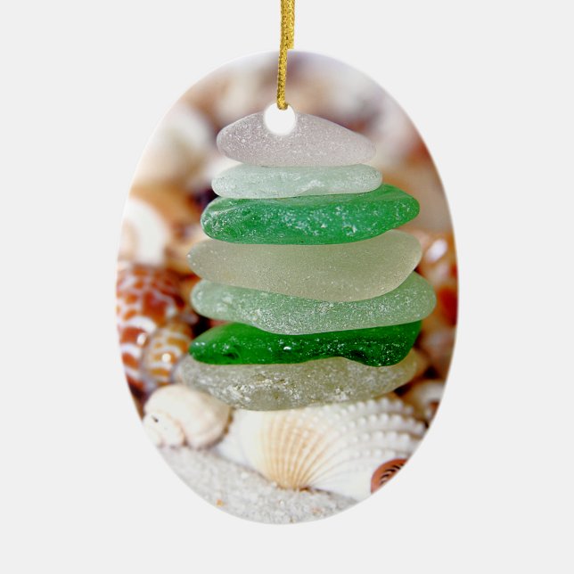 Beach Glass Ornament (Front)