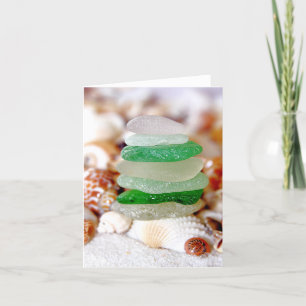 Beach Glass & Seashells Card