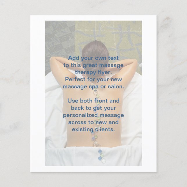 Beach Glass Stones Massage Photo Flyer (Front)