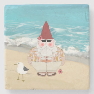 Beach Gnome Stone Coaster