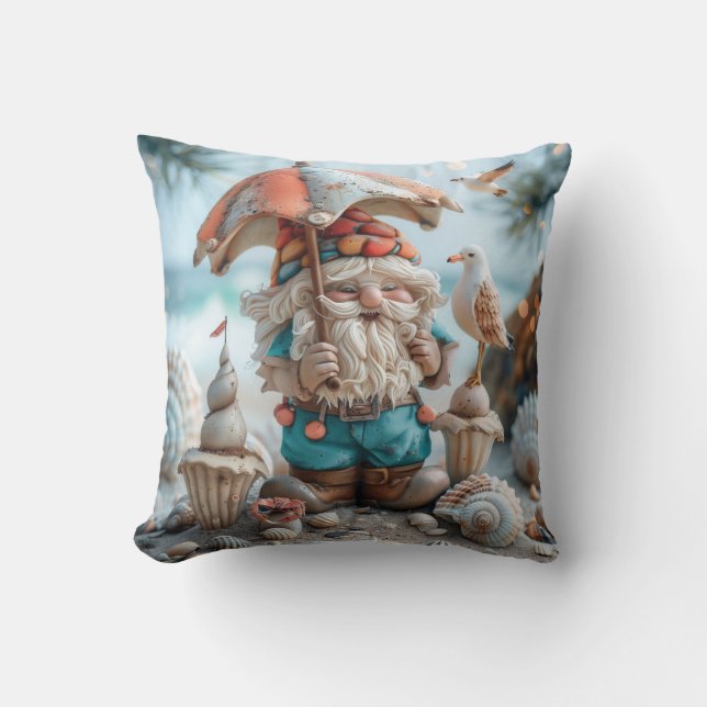 Beach gnome with an umbrella cushion (Front)