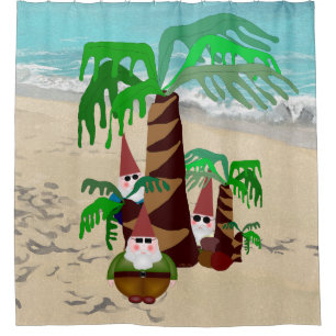 Beach Gnomes Shower Curtain