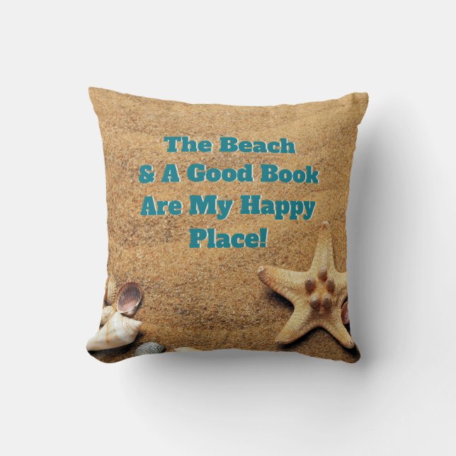 Beach Good Book Cushion (Front)