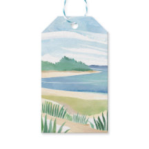 Beach Grass Bay | Watercolor Ocean Coastal Sea