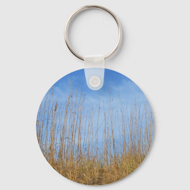 Beach Grass by Shirley Taylor Key Ring (Front)