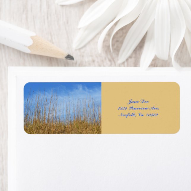Beach Grass by Shirley Taylor Return Address Label (Insitu)