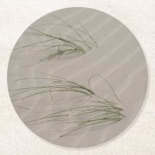 Beach Grass Round Paper Coaster