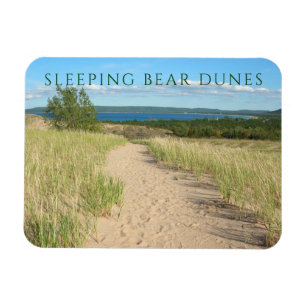 Beach Grass, Sand, Sleeping Bear Trail, Michigan Magnet