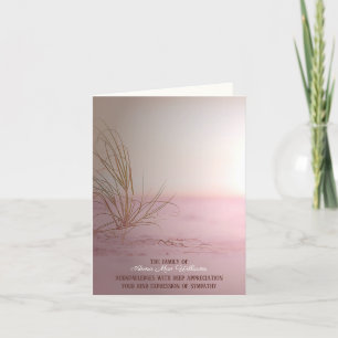 Beach Grass Sympathy Thank You Card