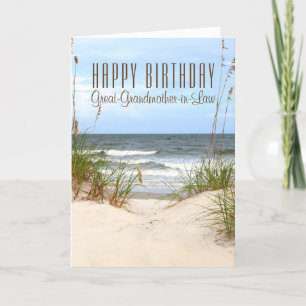 Beach Great-Grandmother-in-Law Birthday Card
