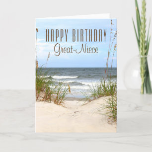 Beach Great-Niece Birthday Card