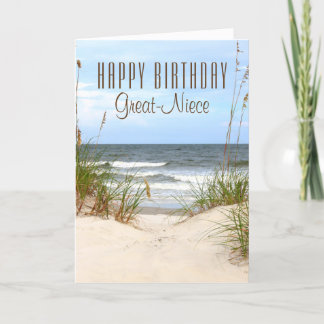 Beach Great-Niece Birthday Card