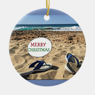 **BEACH GREETING** CHRISTMAS ORNAMENT