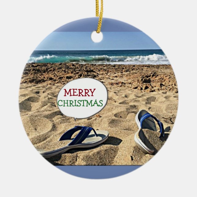 **BEACH GREETING** CHRISTMAS ORNAMENT (Front)