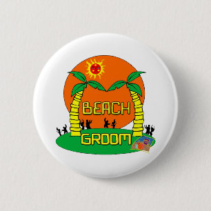 Beach Groom Button