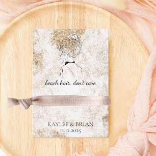 Beach Hair Bridesmaid Scrunchie Holder  Enclosure Card