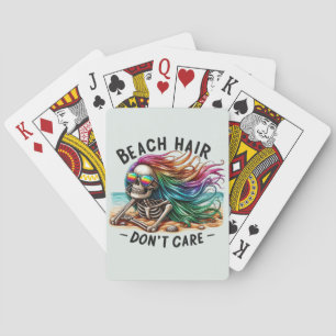 Beach Hair Don't Care - Skeleton (2) Playing Cards