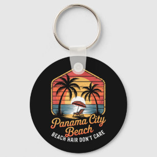 Beach Hair Summer Tropical Vintage Panama City Key Ring