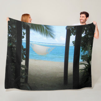 BEACH HAMMOCK  FLEECE BLANKET
