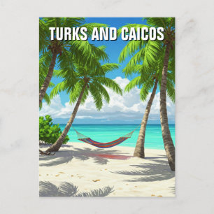 Beach Hammock Turks and Caicos Travel Postcard