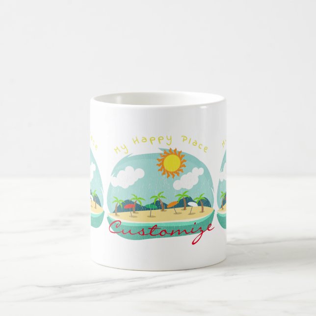 Beach Happy Place Thunder_Cove Coffee Mug (Center)