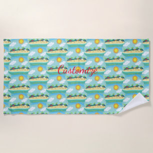 Beach Happy Place Thunder_Cove Towel