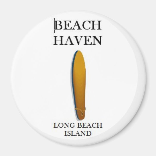Beach Haven, Long Beach Island Custom Car Magnet 1 (Front)