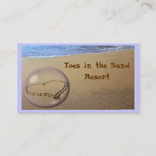 Beach Heart in the Sand Business Card