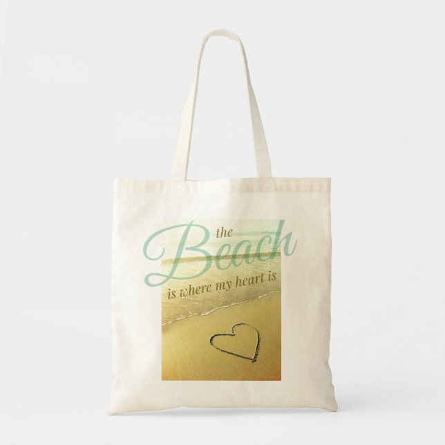 Beach Heart Sand Drawing Bag (Front)