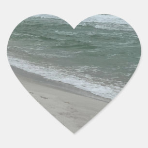 Beach Heart Sticker