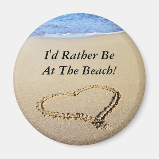 Beach Hearts In Sand   Magnet