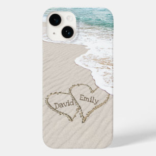 Beach Hearts with Names  Case-Mate iPhone 14 Case