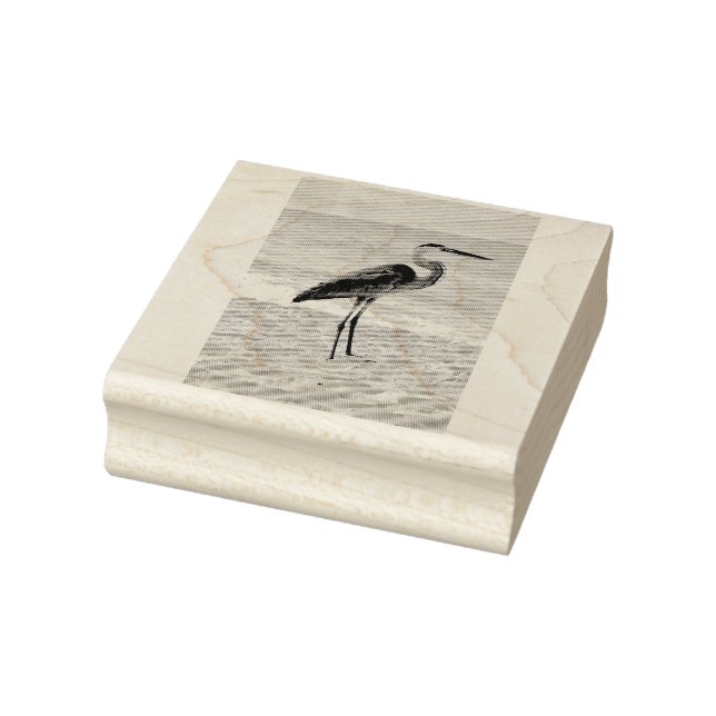 Beach Heron Rubber Stamp (Stamp)